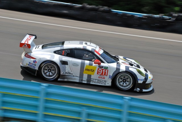 #911 GTLM, Porsche 911 RSR, Porsche North America. Drivers: Nick Tandy (United Kingdom), Richard Lietz (Austria), and Patrick Pilet (France).