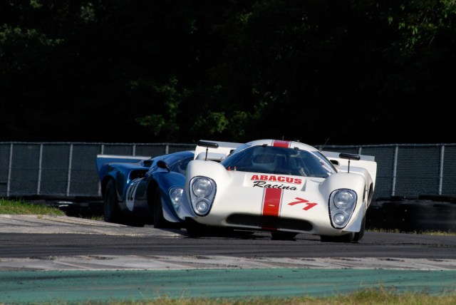 Bill Thumel (#71) 1968 Lola T70 Coupe, and Hobart Buppert (#82) 1969 Lola T70 MKIII.